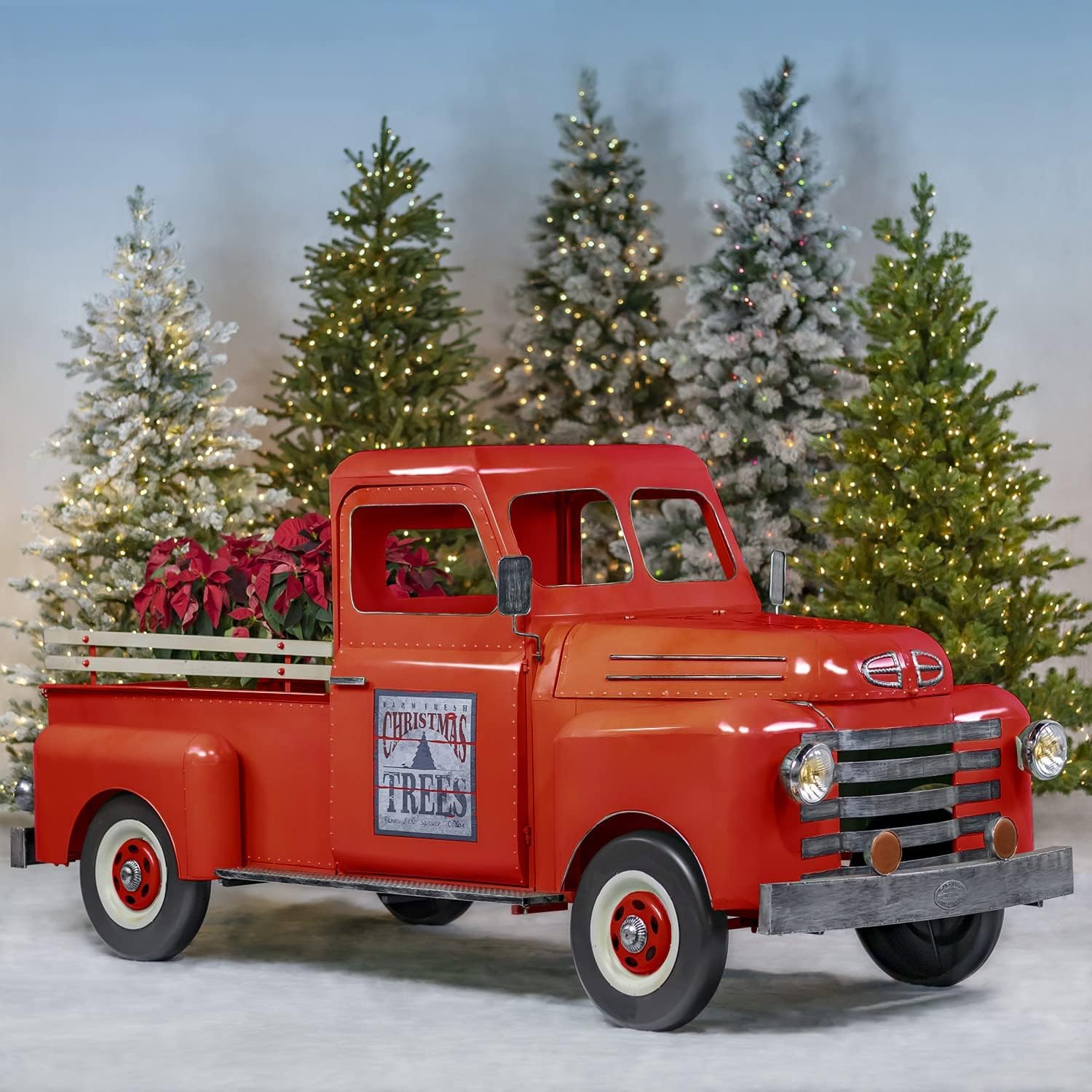 10ft metal christmas truck decoration,large outdoor christmas pickup truck,10ft christmas truck for commercial use,metal christmas truck worth buying,zaer ltd christmas truck pros cons,best oversized christmas decoration truck unboxing and complete package contents