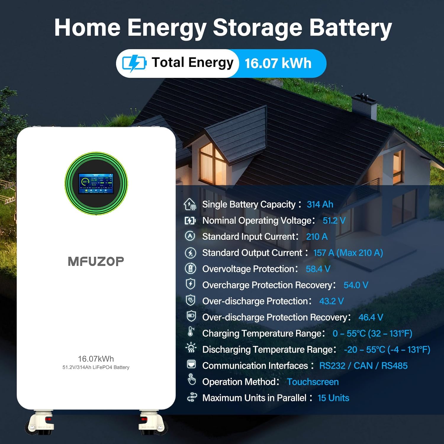 Step-by-step guide for 48V 314Ah LiFePO4 battery,LiFePO4 battery pros cons,48V solar battery worth buying,best 16kWh battery for home backup,MFUZOP 48V battery honest review,should I buy 48V LiFePO4 battery - complete tutorial