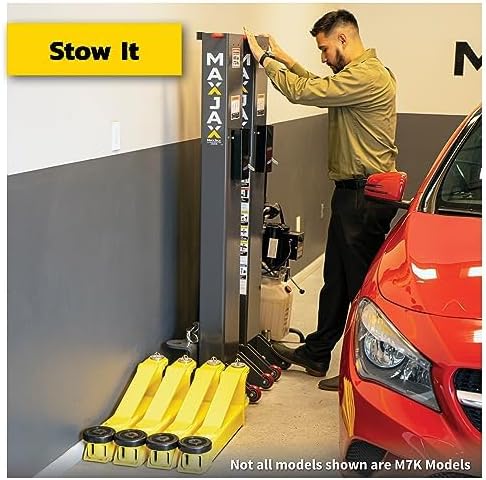 BendPak Maxjax M7K auto lift,should I buy BendPak Maxjax M7K,BendPak Maxjax M7K pros cons,portable two post lift vs fixed lift,BendPak Maxjax M7K worth buying,best portable car lift for home garage unboxing and complete package contents