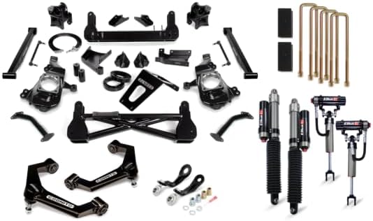 Cognito Motorsports 7-inch lift kit,Cognito lift kit for Silverado 2500,best lift kit for Sierra 3500,Elka 2.5 reservoir shocks worth it,Cognito vs BDS lift kit,7-inch lift kit pros and cons unboxing and complete package contents