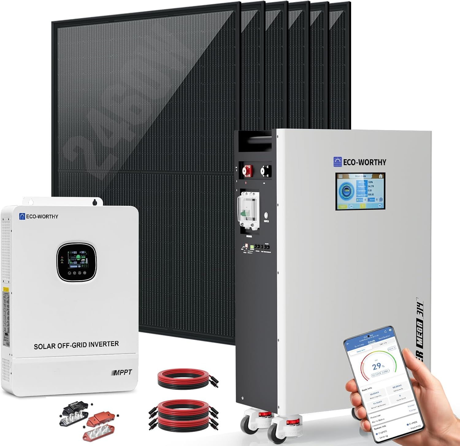 ECO WORTHY 10000W solar kit best off-grid solar kit for home 10kW whole house solar system pros cons ECO WORTHY solar kit vs alternatives should I buy ECO WORTHY 10kW kit 16kWh LiFePO4 battery solar system worth buying - detailed features and technical specifications