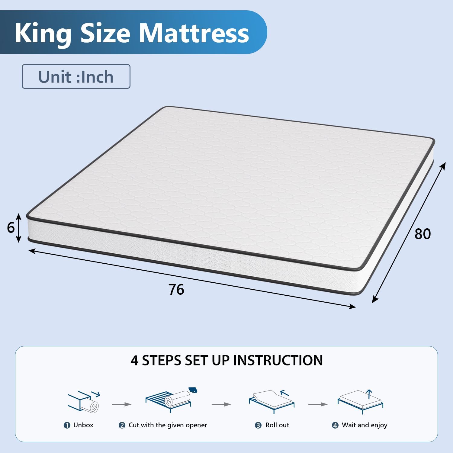FDW 6 inch king mattress worth it,should I buy FDW hybrid mattress,FDW mattress pros cons,best 6 inch hybrid mattress,FDW king mattress honest,FDW hybrid vs alternatives unboxing and complete package contents