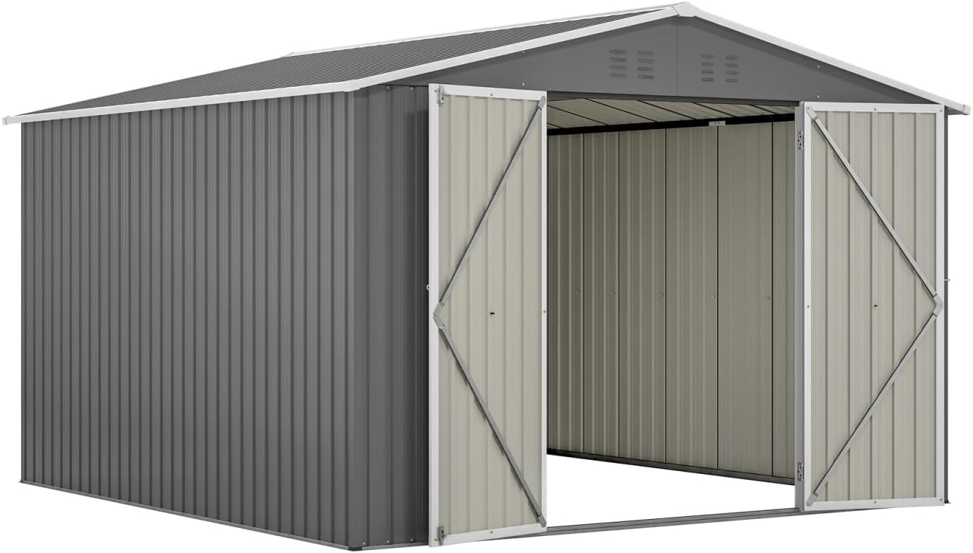 KCSWKJ 10x10 metal shed worth it,should I buy a KCSWKJ shed,KCSWKJ shed pros cons,best 10x10 metal storage shed,KCSWKJ vs other metal sheds,KCSWKJ shed worth buying unboxing and complete package contents