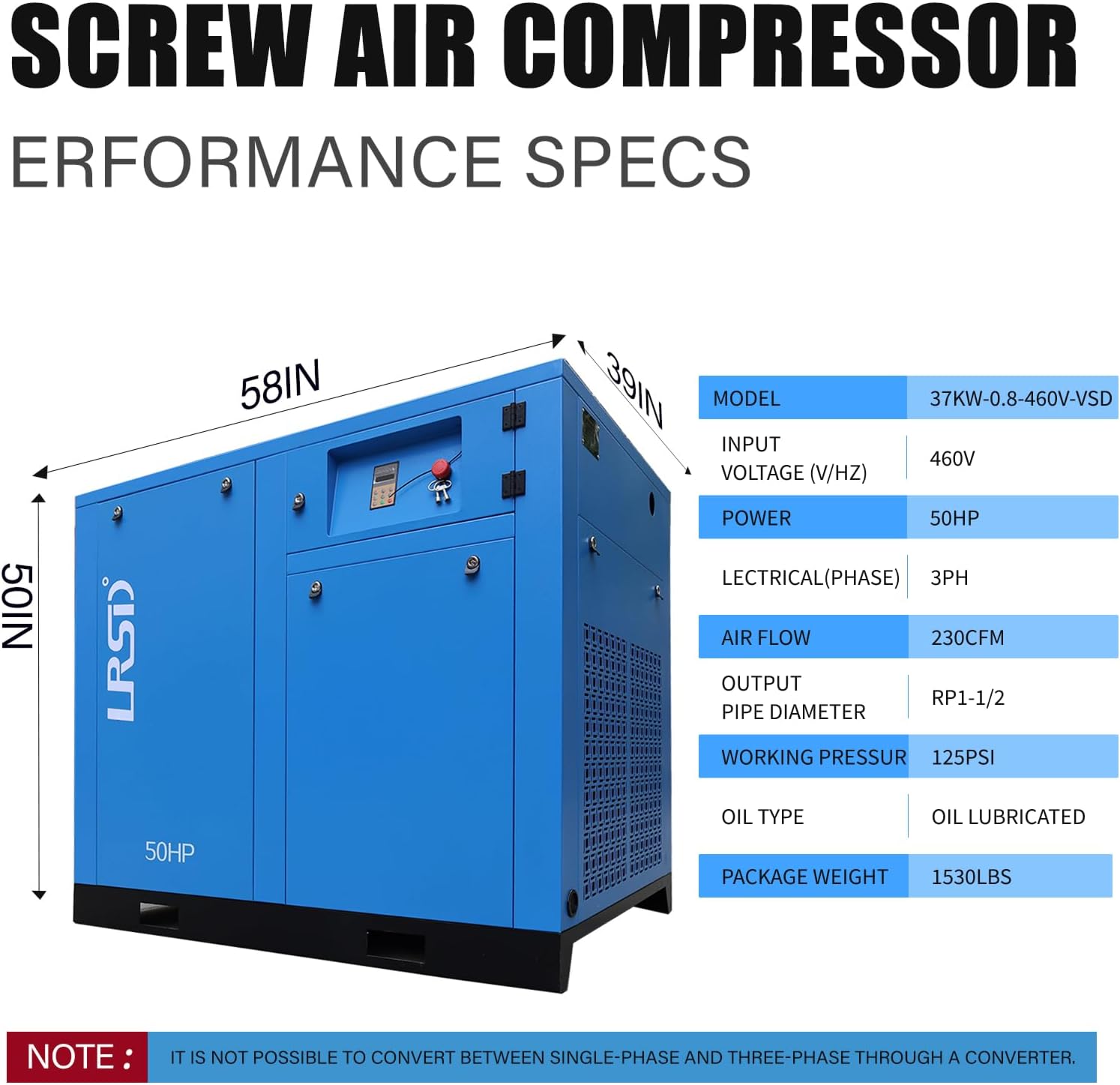 LRSD 50HP rotary screw air compressor,50HP screw air compressor for industrial use,should I buy LRSD air compressor,LRSD rotary screw air compressor pros cons,best variable speed air compressor 50HP,LRSD air compressor vs alternatives unboxing and complete package contents