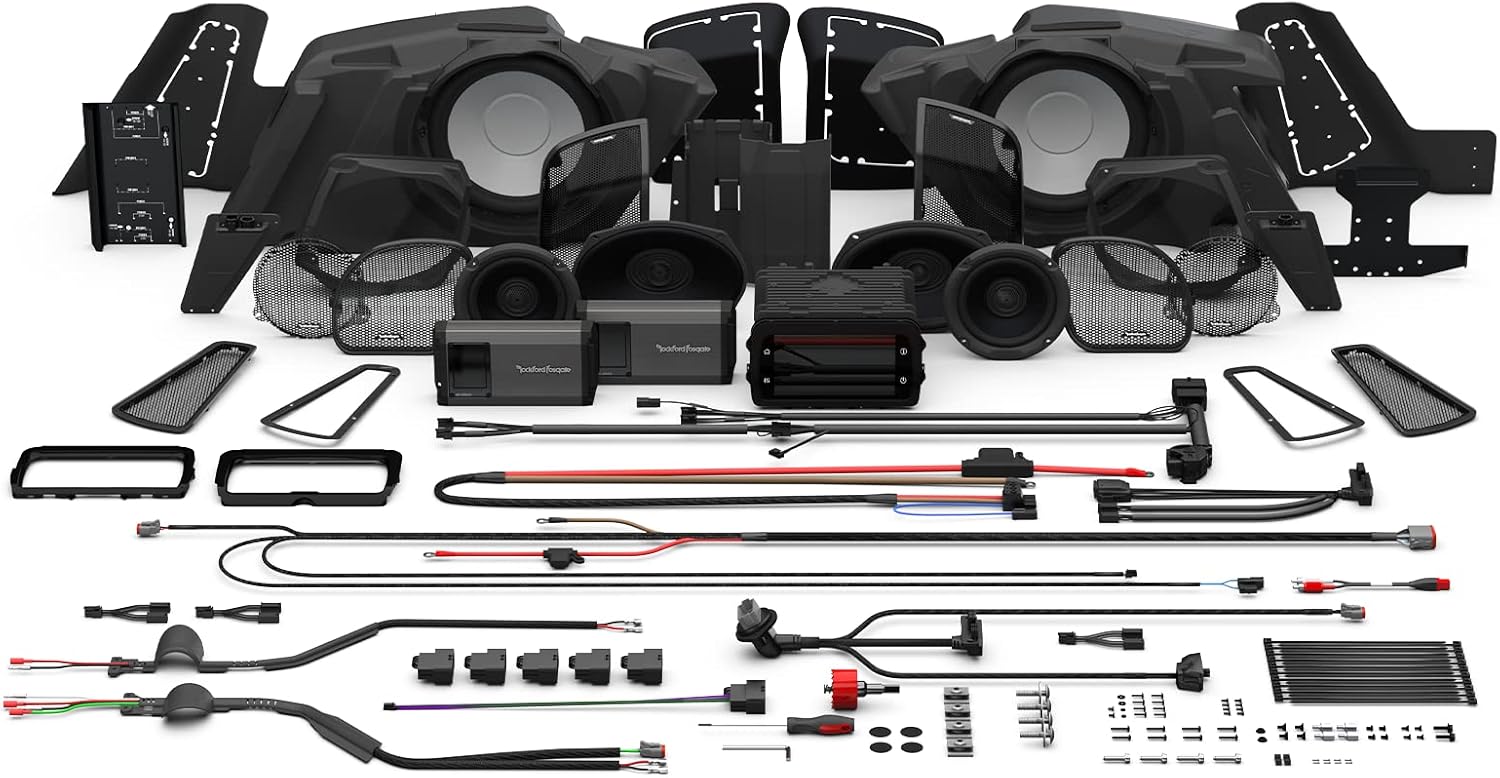 Rockford Fosgate HD14-PMX-STG5 kit buy,best Harley Davidson audio upgrade kit,Rockford Fosgate M5 series worth it,HD14-PMX-STG5 installation pros cons,Rockford Fosgate vs Harley speaker upgrade,should I buy Rockford Fosgate motorcycle audio unboxing and complete package contents