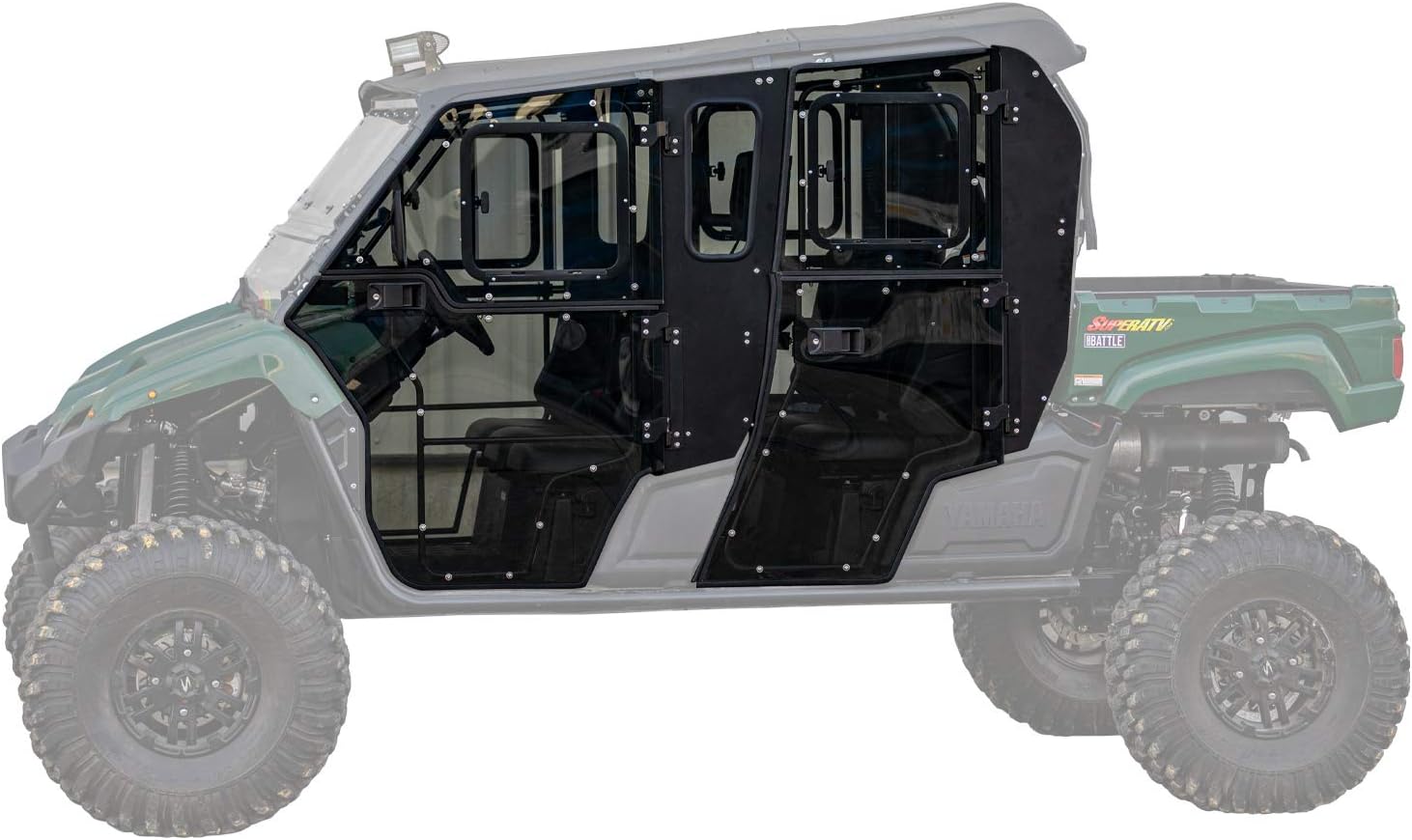 SuperATV cab enclosure doors Yamaha Viking,Yamaha Viking hard doors,SuperATV doors installation,best cab enclosure for Viking,Yamaha Viking polycarbonate doors,should I buy SuperATV cab doors - detailed features and technical specifications