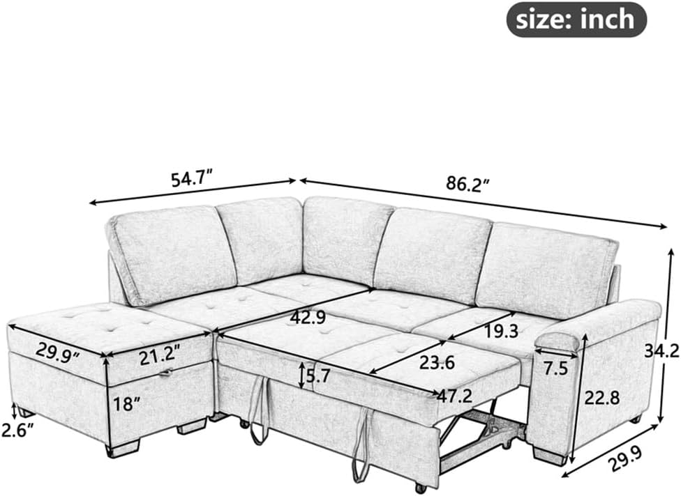 TEOYETTSF 86 sleeper sectional worth it,should I buy the TEOYETTSF sleeper sofa,TEOYETTSF sectional pros and cons,best sleeper sofa with storage ottoman,TEOYETTSF 86 sectional honest assessment,sleeper sectional vs regular sofa bed unboxing and complete package contents