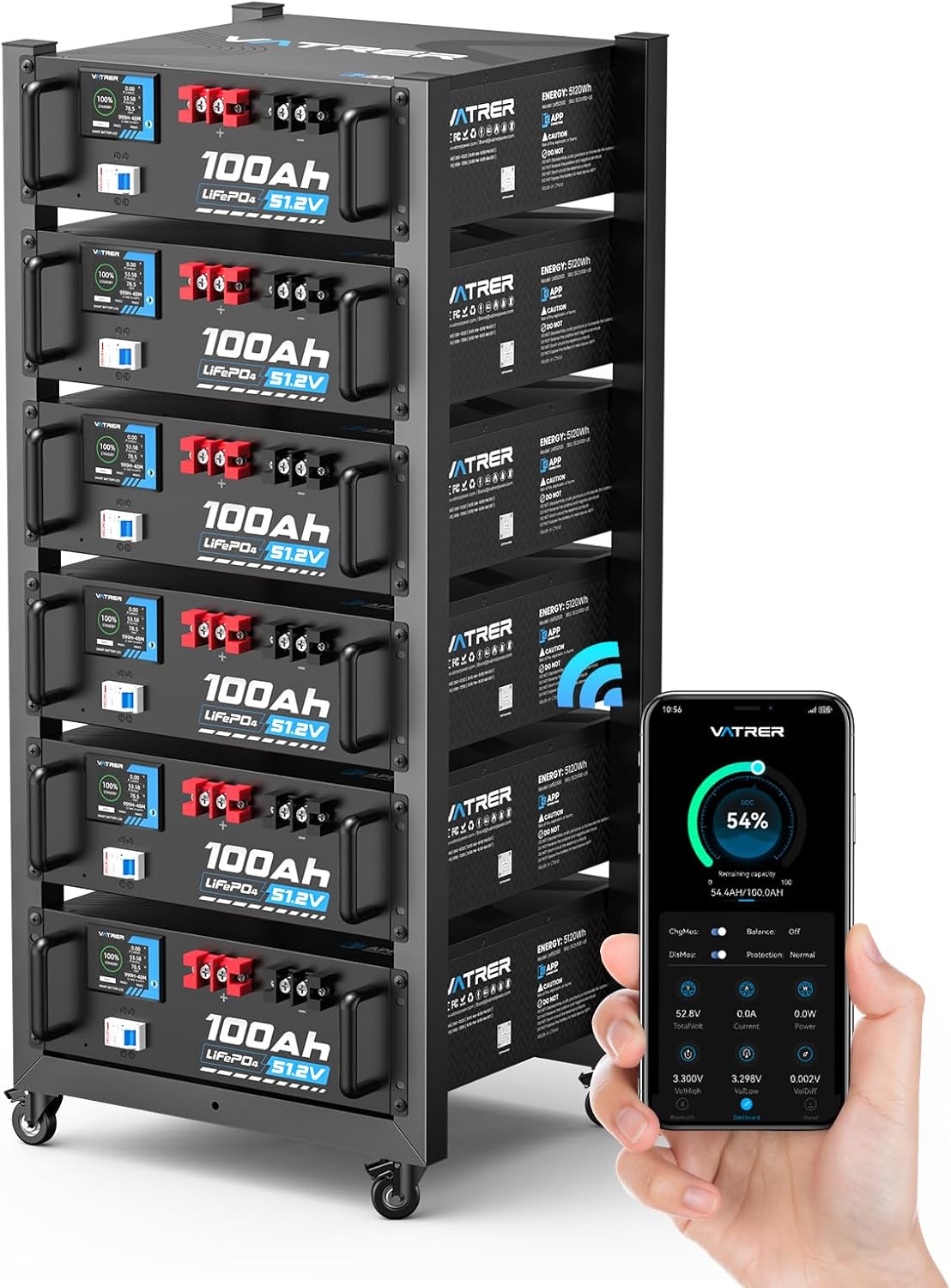 VATRER POWER 51.2V 600Ah LiFePO4 battery,is VATRER POWER 48V battery worth buying,best 30.72kWh solar battery kit for home backup,48V 100Ah LiFePO4 battery vs alternatives,VATRER POWER solar storage pros cons,should I buy VATRER POWER server rack battery - detailed features and technical specifications