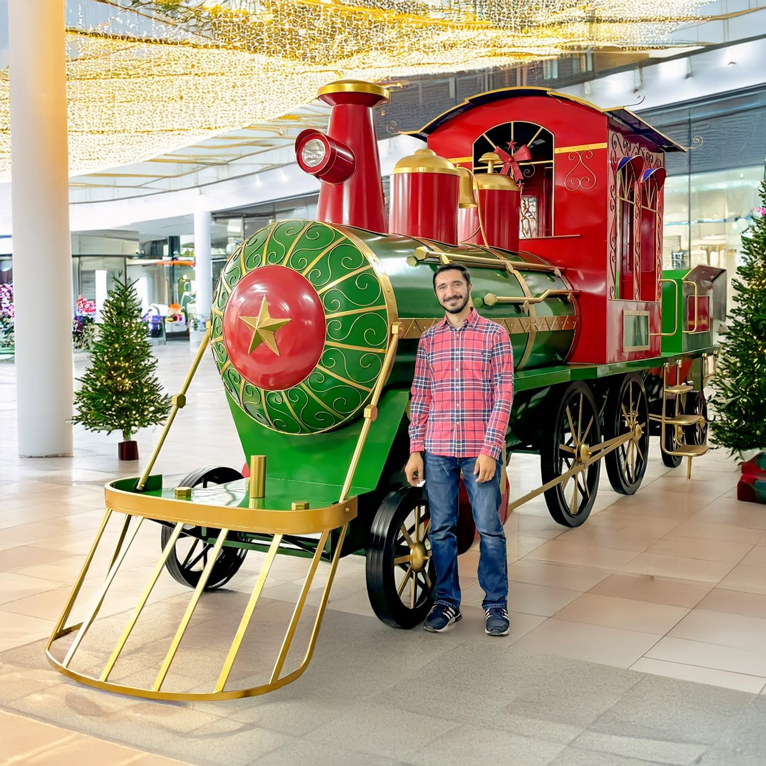 Zaer Ltd large metal Christmas train,large Christmas train decoration worth buying,Zaer Ltd train pros cons,best commercial Christmas train decorations,should I buy the Zaer Christmas train,large metal Christmas train vs alternatives - detailed features and technical specifications