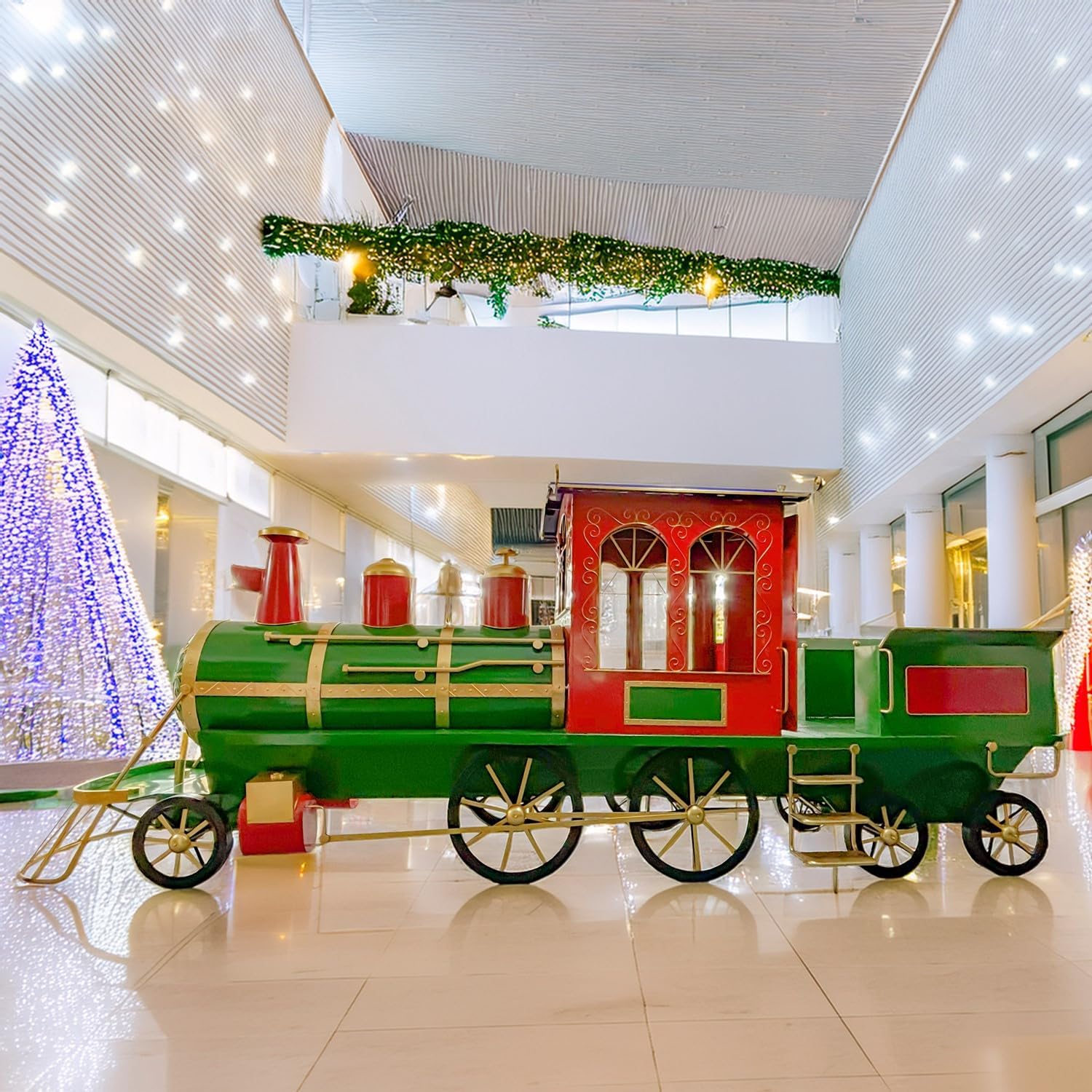 Zaer Ltd large metal Christmas train,large Christmas train decoration worth buying,Zaer Ltd train pros cons,best commercial Christmas train decorations,should I buy the Zaer Christmas train,large metal Christmas train vs alternatives unboxing and complete package contents