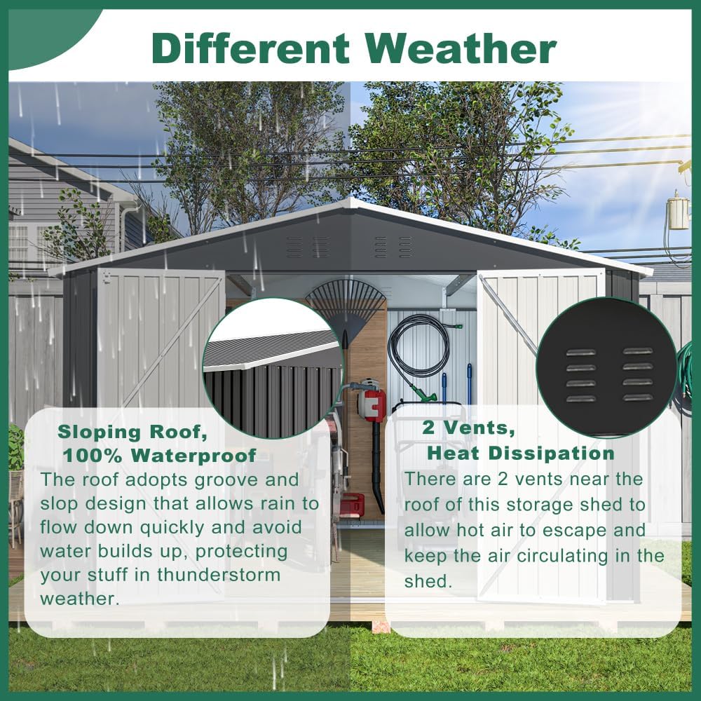 Step-by-step guide for best 10x8 ft metal storage shed,10x8 ft shed worth buying,heavy duty metal shed pros cons,lafengyan shed honest opinion,should I buy a 10x8 ft shed,metal shed vs plastic shed - complete tutorial