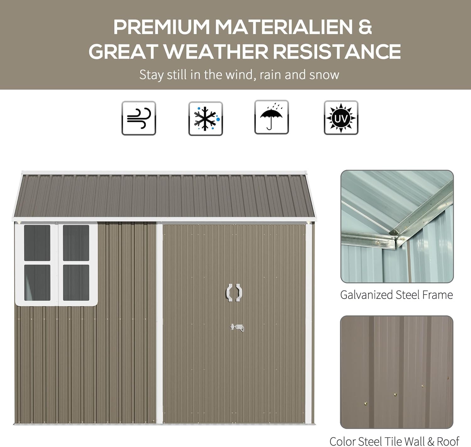best 8x6 metal storage shed,8x6 metal shed worth buying,8x6 galvanized steel shed pros cons,LUOBBDSE shed honest opinion,should I buy an 8x6 metal shed,8x6 metal shed vs plastic performance testing and real-world results