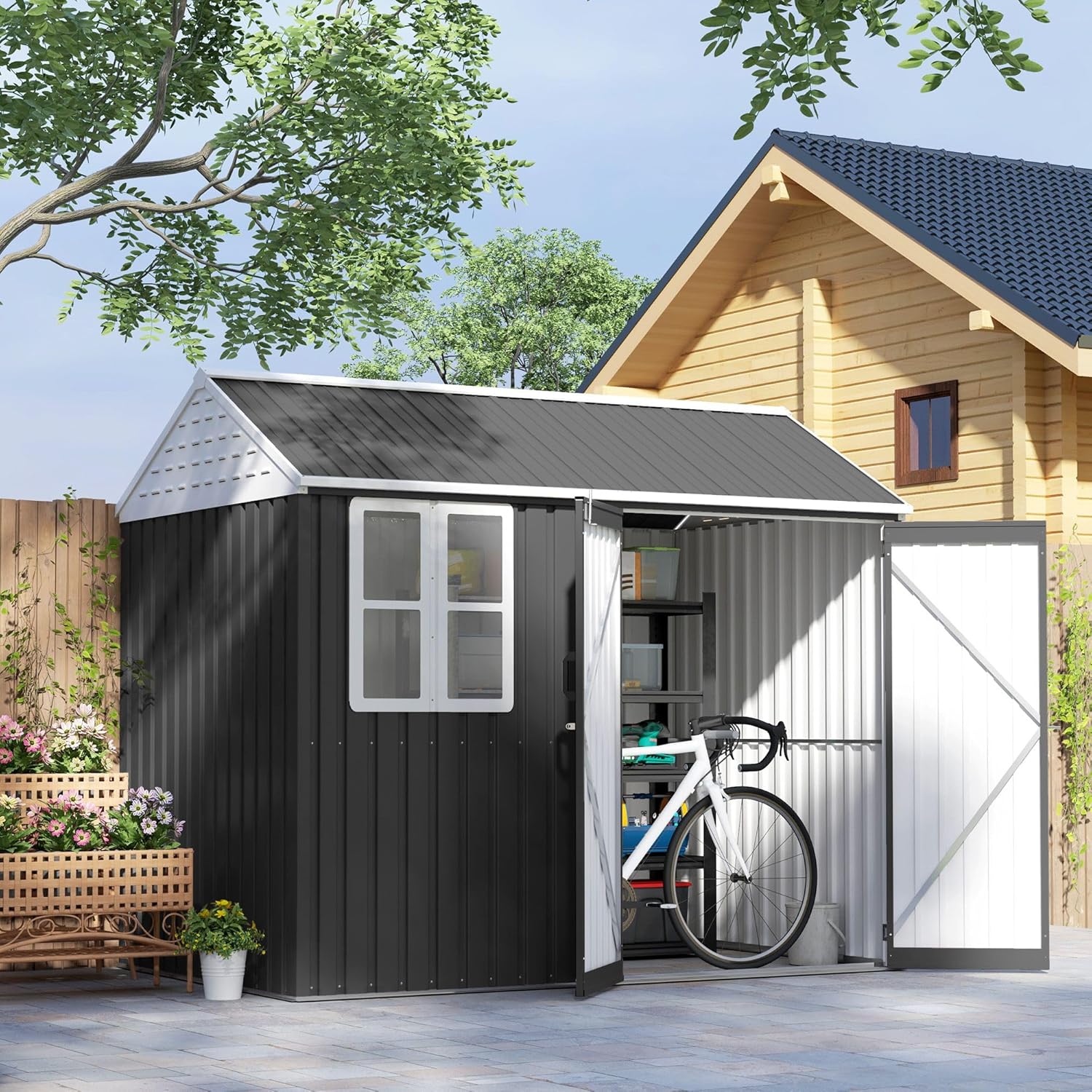 best extra large metal garden shed,should I buy a metal garden shed,metal garden shed pros cons,extra large shed worth buying,metal vs plastic garden shed,best large outdoor storage shed unboxing and complete package contents
