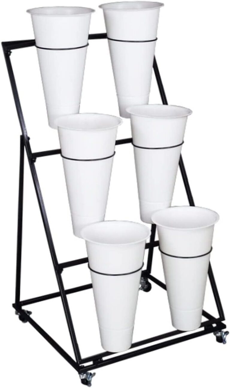 Image 1 of best flower stand with wheels