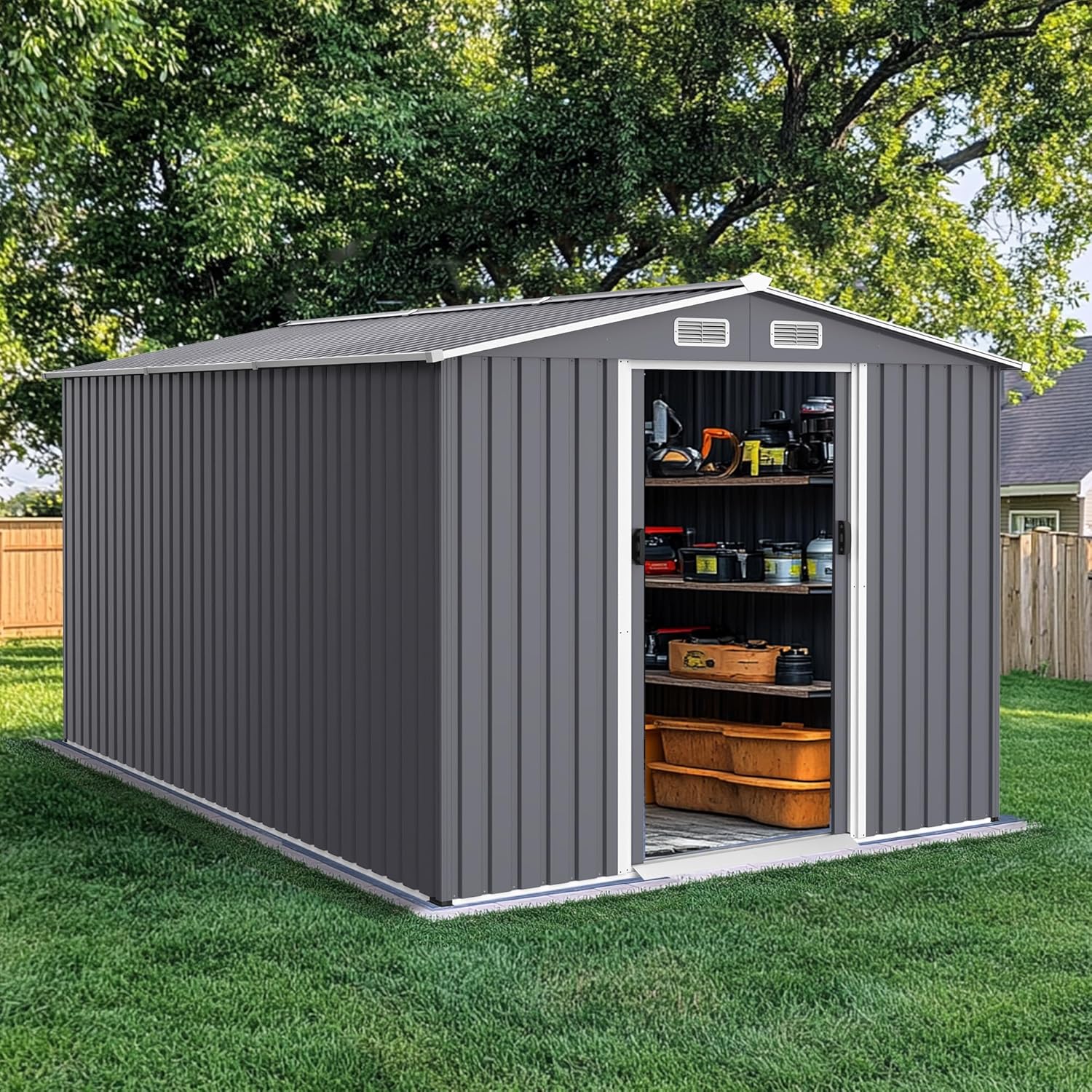 best large metal tool shed,large metal shed worth buying,8x12 metal shed pros cons,heavy duty tool shed vs alternatives,should I buy a Ginkartu shed,best outdoor storage shed - detailed features and technical specifications