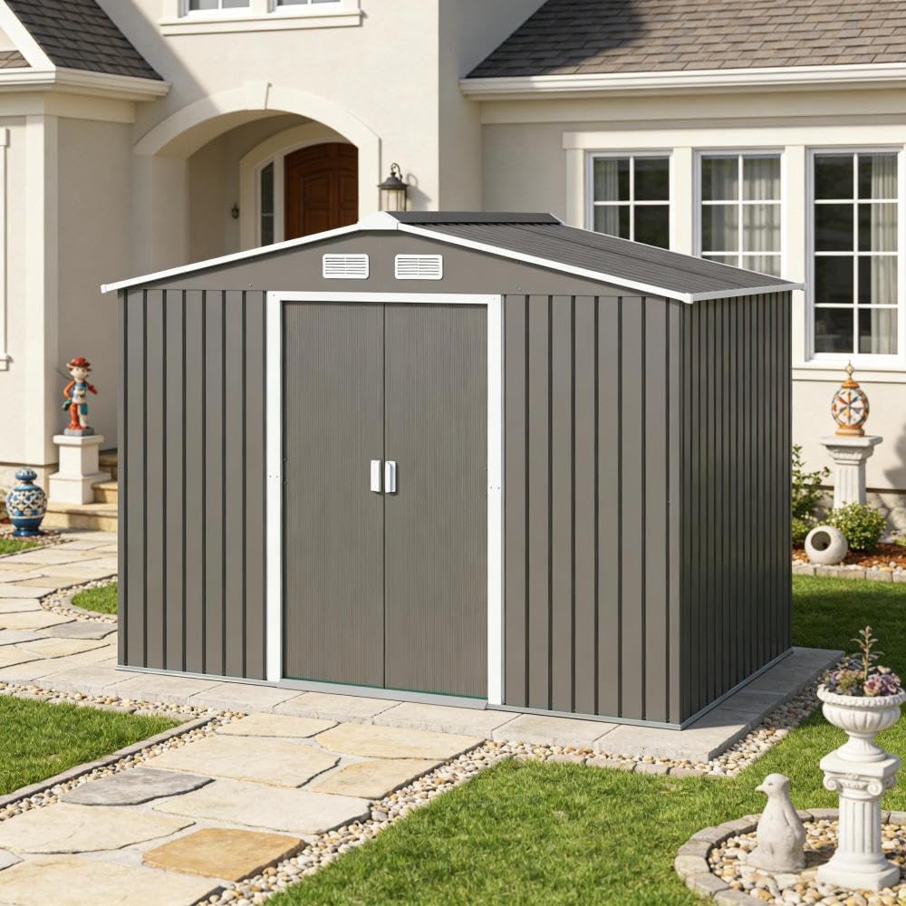 best large outdoor storage shed,large outdoor shed worth buying,steel frame storage shed pros cons,best shed for garden tools,callmego outdoor shed honest,should I buy a large storage shed unboxing and complete package contents