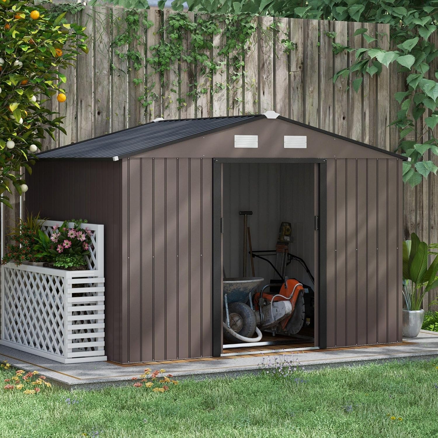 best metal garden storage shed,should I buy a metal garden shed,metal garden shed pros cons,metal garden shed worth buying,metal shed vs plastic shed,best outdoor storage shed unboxing and complete package contents