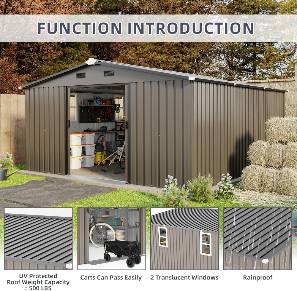 The CallMeGo metal shed in use, storing lawn equipment. Real-world testing results for the metal shed worth buying.