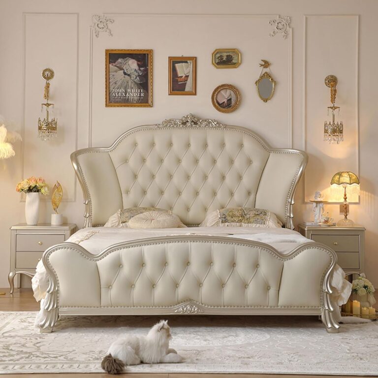 Image 1 of best modern upholstered platform bed
