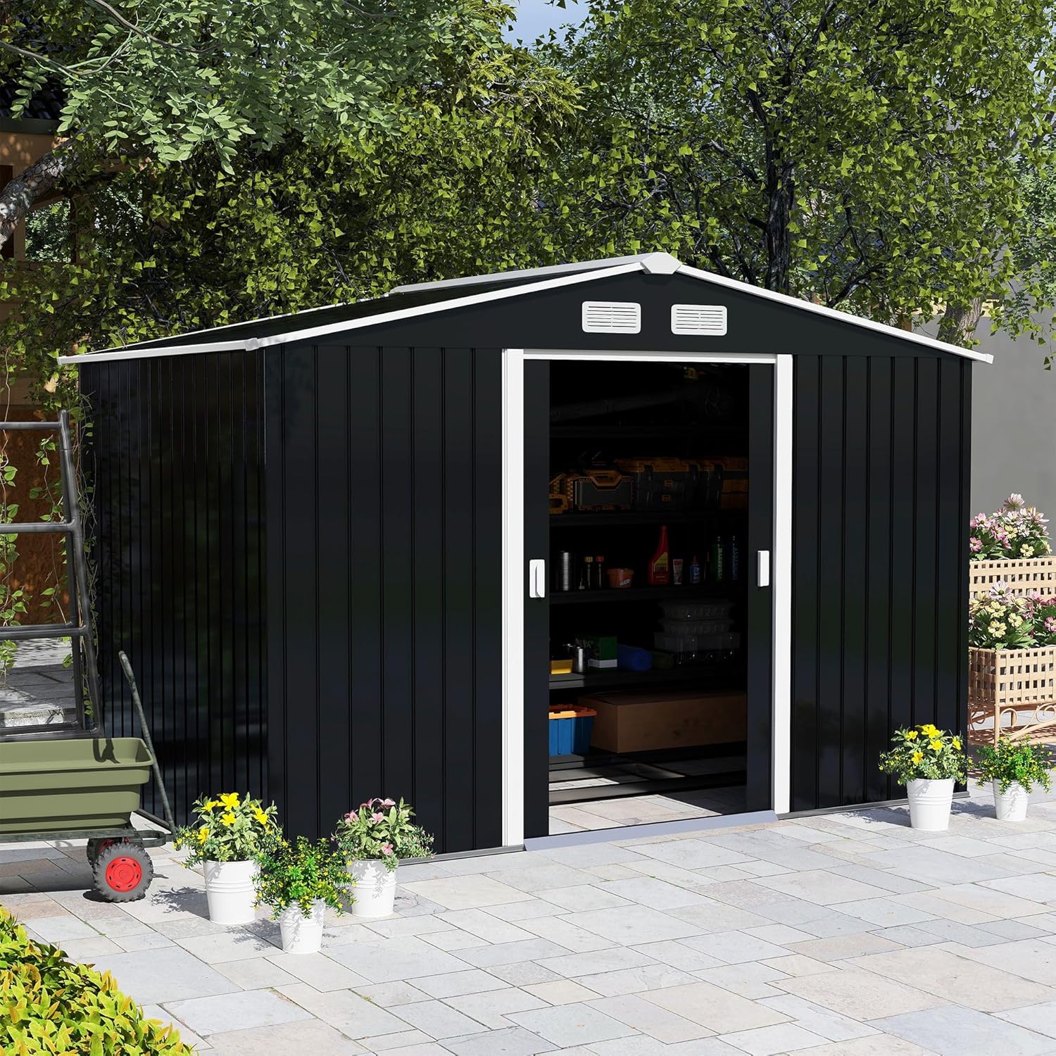 best outdoor storage shed,should I buy a garden shed,outdoor shed pros cons,galvanized steel shed worth buying,best 9x6 shed for garden tools,outdoor storage shed vs alternatives unboxing and complete package contents