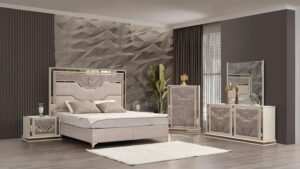 Image 1 of best queen upholstered bedroom set