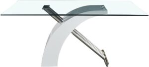 Image 1 of best rectangular glass dining table