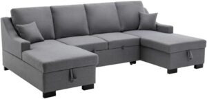 Image 1 of best sleeper sectional with storage