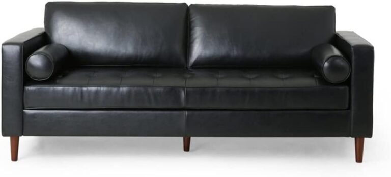 Black Leather Square Arm Sofa: Honest Pros & Cons Analysis 31 Image 1 of black leather square arm sofa