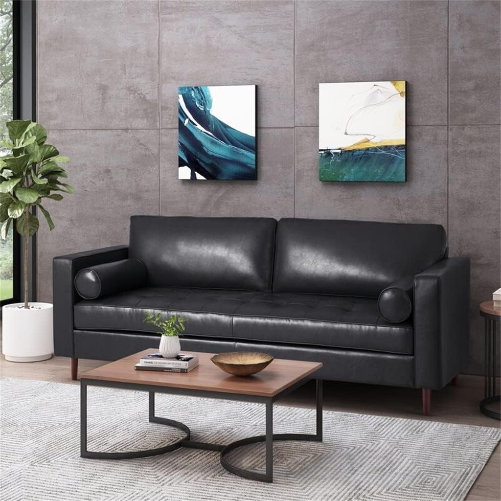 Black Leather Square Arm Sofa: Honest Pros & Cons Analysis 2 black leather square arm sofa,should I buy a black leather sofa,black leather square arm sofa pros cons,black leather sofa worth buying,best leather sofa for small apartment,black leather sofa vs fabric unboxing and complete package contents