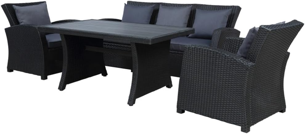 black wicker patio set worth it,should I buy a black wicker patio set,4-piece conversation set pros cons,best outdoor wicker furniture set,PE rattan patio set worth buying,black wicker furniture set vs alternatives - detailed features and technical specifications