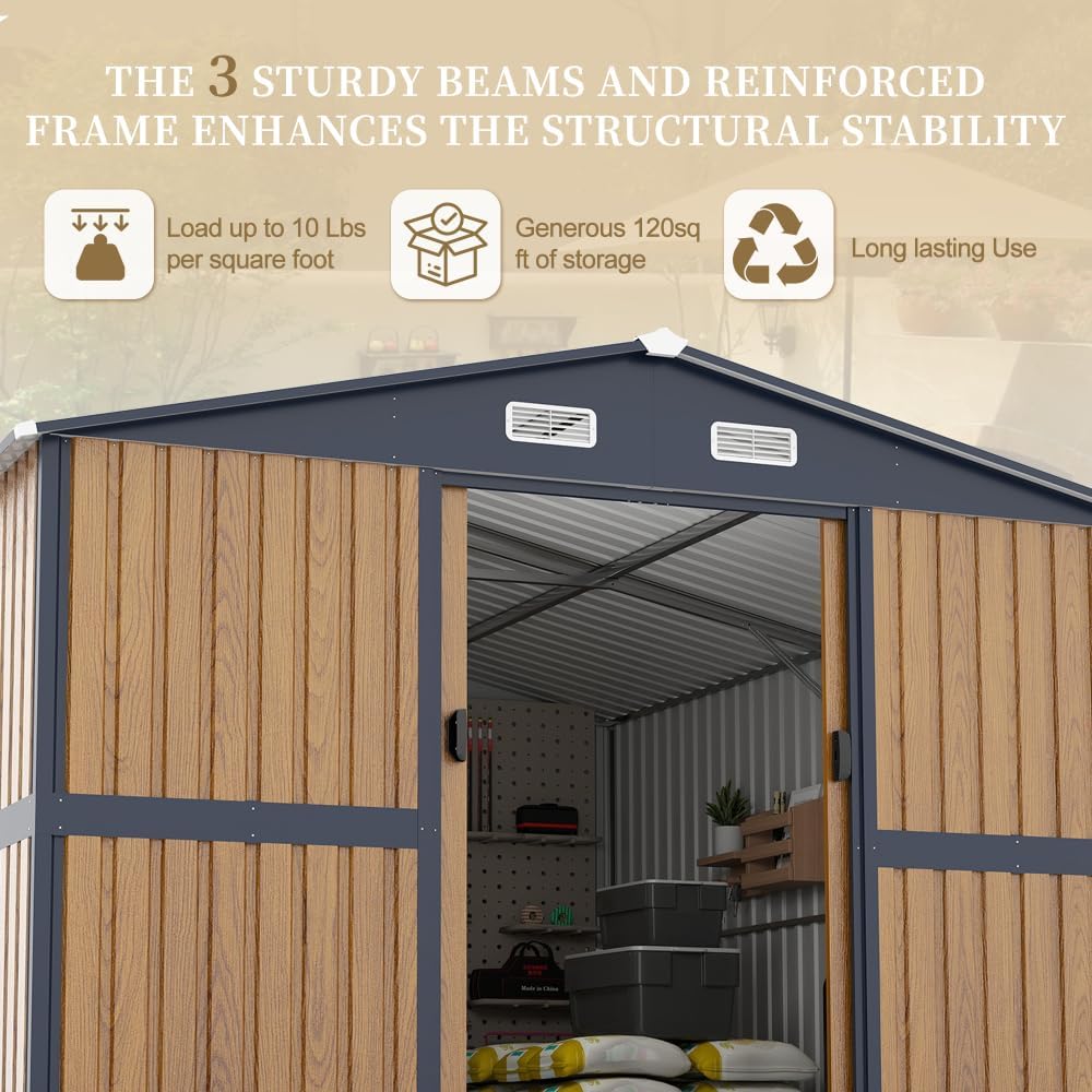 buy 10x12 metal storage shed,10x12 metal shed worth buying,best 10x12 outdoor shed,Secsofier shed honest opinion,10x12 shed pros and cons,should I buy a 10x12 metal shed unboxing and complete package contents