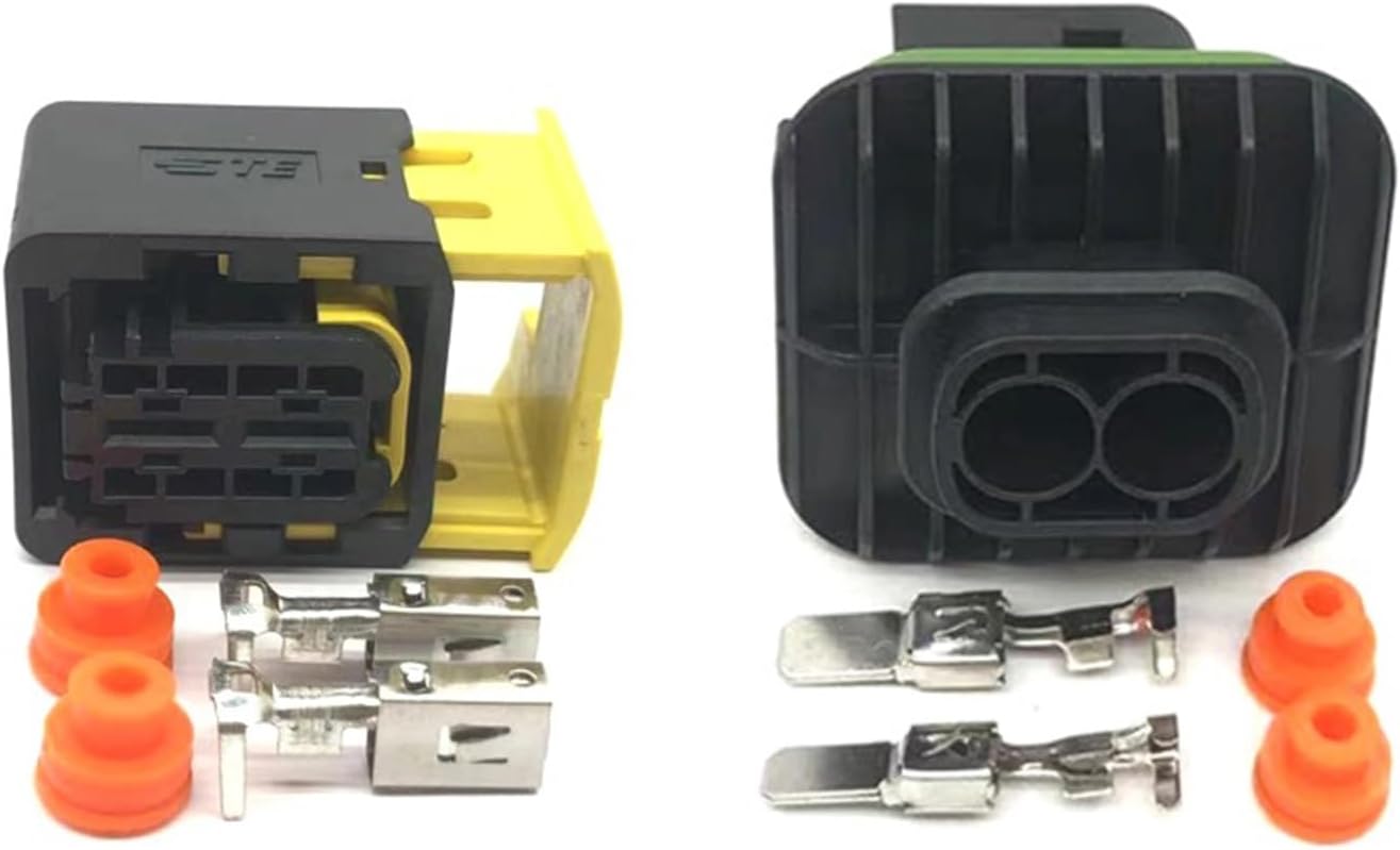 buy 2 pin TE connectors,2 pin connector terminals set,TE compatible connectors 1-1564546-1,2 pin rubber male female plugs,2-1564542-1 connector worth buying,best 2 pin TE connector kit unboxing and complete package contents