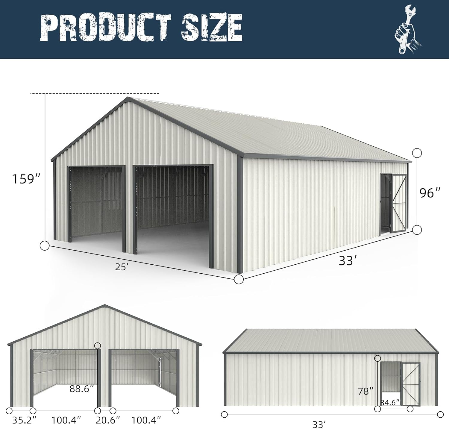 buy 25x33 metal garage shed,25x33 metal shed worth buying,best 25x33 garage shed,25x33 metal shed pros cons,AnhuaUSA garage shed honest,25x33 metal shed vs alternatives unboxing and complete package contents
