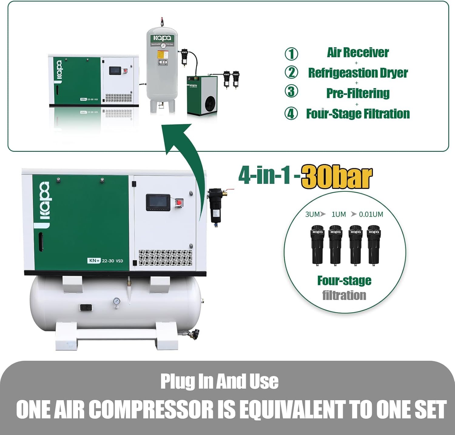 Step-by-step guide for buy 30hp rotary screw air compressor,30hp air compressor worth buying,best industrial air compressor,30hp rotary screw compressor pros cons,KAPA air compressor honest,30hp vs 40hp air compressor - complete tutorial