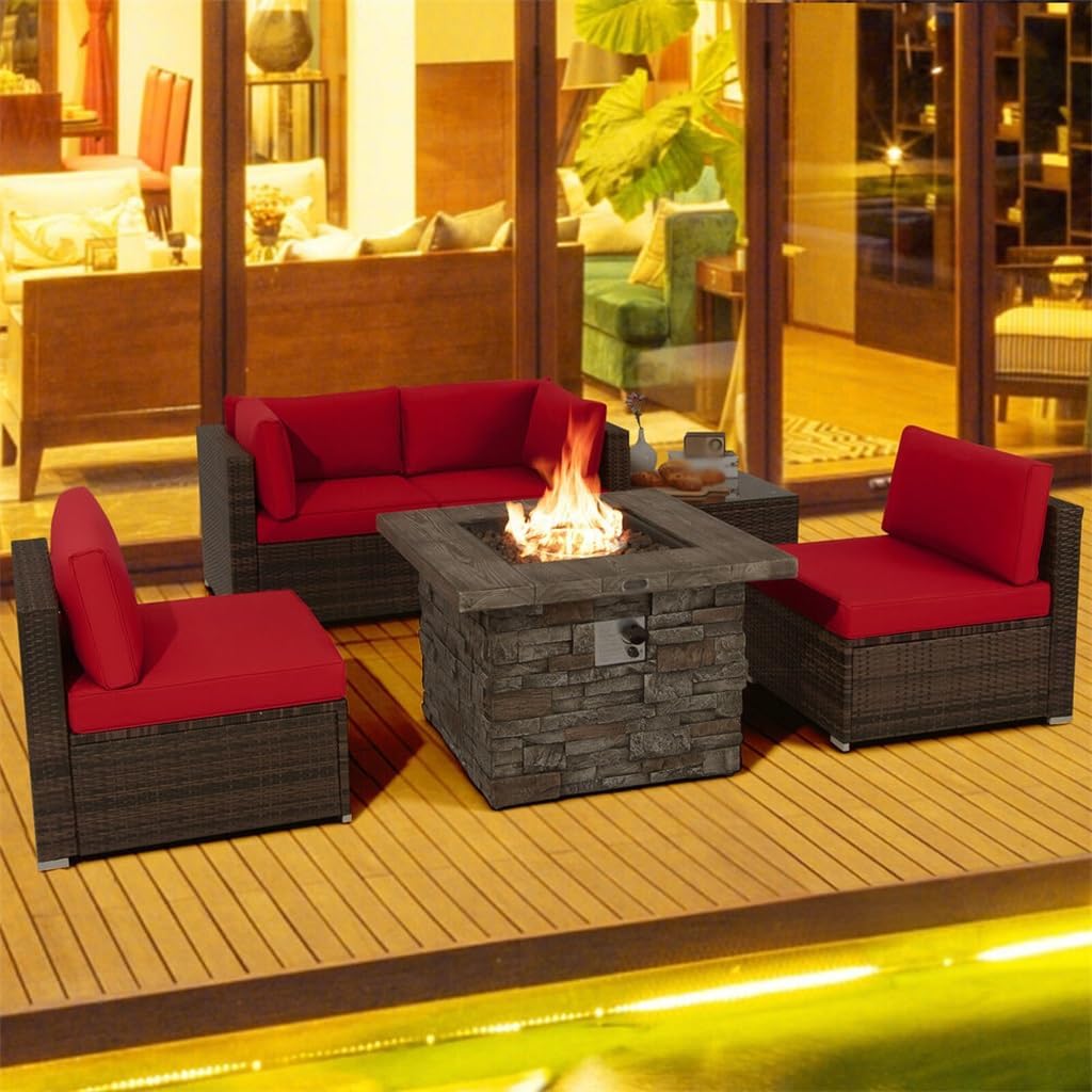 Step-by-step guide for buy 6 piece patio set with fire pit,6 piece patio set worth buying,patio set with fire pit pros cons,should I buy a wicker fire pit set,best outdoor furniture with fire table,rattan fire pit set vs alternatives - complete tutorial
