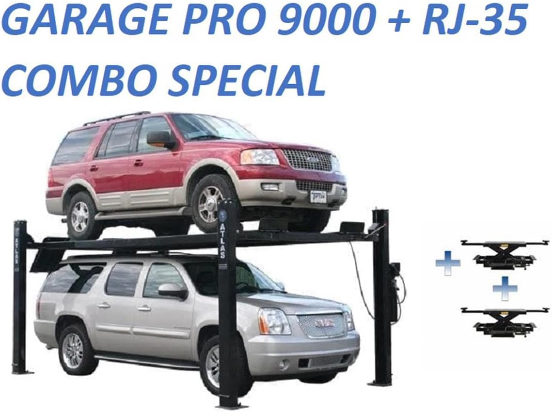 buy Atlas PRO9000 4 post lift combo,Atlas PRO9000 vs other 4 post lifts,PRO9000 RJ35 sliding jacks worth it,best 4 post lift for home garage,Atlas PRO9000 pros cons,should I buy Atlas PRO9000 combo unboxing and complete package contents