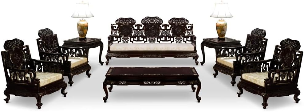 buy ChinaFurnitureOnline rosewood living room set,ChinaFurnitureOnline set worth buying,dark cherry rosewood furniture pros cons,oriental living room set quality,mother of pearl inlay furniture,solid rosewood furniture investment - detailed features and technical specifications