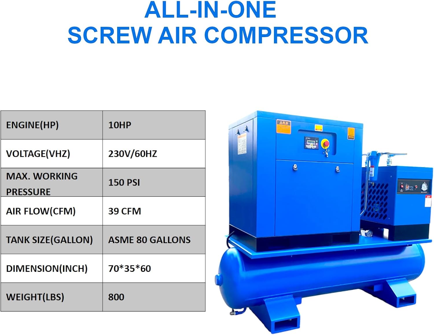 buy DCYL 7.5kw rotary screw air compressor,DCYL air compressor pros cons,rotary screw compressor vs piston,10hp rotary screw air compressor worth it,best industrial rotary screw air compressor,should I buy DCYL air compressor unboxing and complete package contents