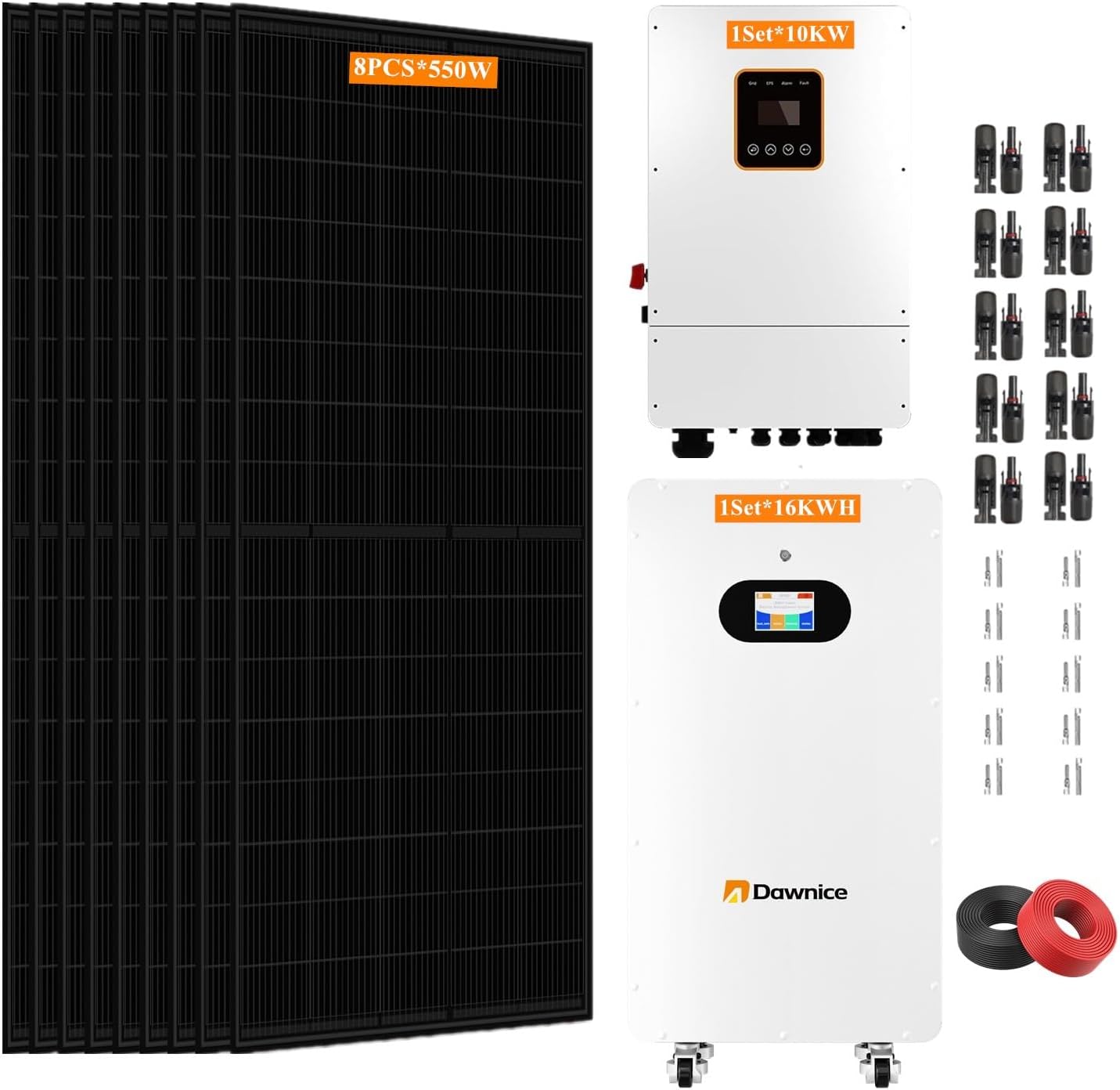 buy Dawnice 10KW hybrid solar system,should I buy Dawnice hybrid solar kit,Dawnice 10KW solar system pros cons,48V hybrid inverter solar system worth buying,best complete hybrid solar power kit for home,10KW solar system vs alternatives unboxing and complete package contents
