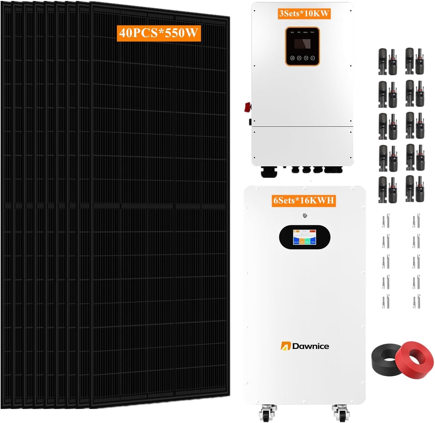 buy Dawnice 30KW hybrid solar kit,Dawnice 30KW solar system worth it,best 30KW hybrid solar power system,Dawnice 30KW pros and cons,30KW solar kit vs alternatives,should I buy a 30KW solar system unboxing and complete package contents