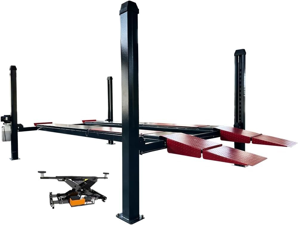 buy Kzoo Lift 4H120X 4 post,Kzoo Lift 4H120X pros cons,best 12000 lb 4 post lift with rolling jack,Kzoo Lift vs Rotary 4 post lift,should I buy a Kzoo Lift 4H120X,Kzoo Lift 4H120X worth buying - detailed features and technical specifications