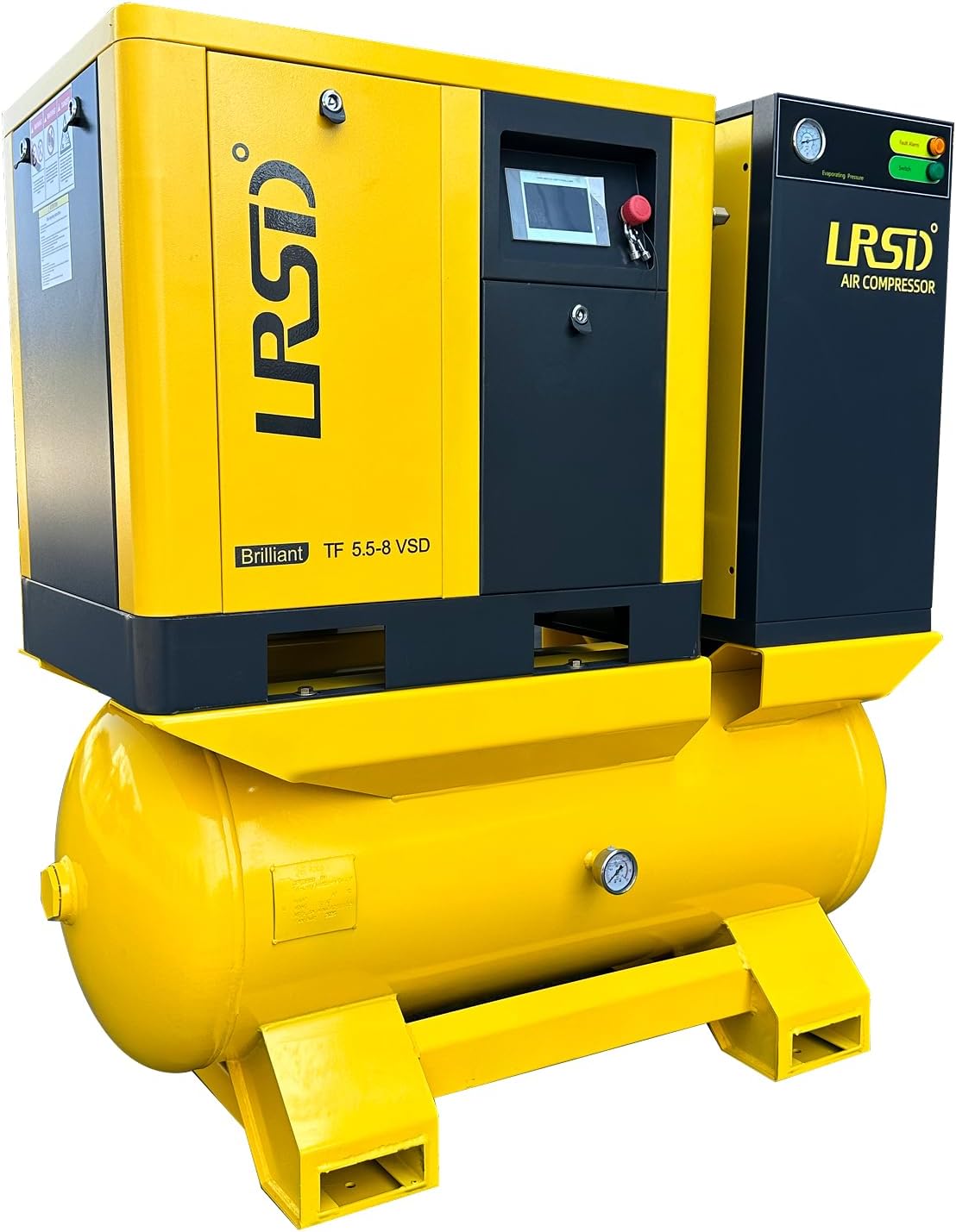 buy LRSD 4-in-1 screw air compressor,LRSD 4-in-1 air compressor pros cons,what is a variable frequency screw air compressor,best industrial screw air compressor with dryer,LRSD rotary screw compressor worth buying,LRSD vs other screw air compressors - detailed features and technical specifications