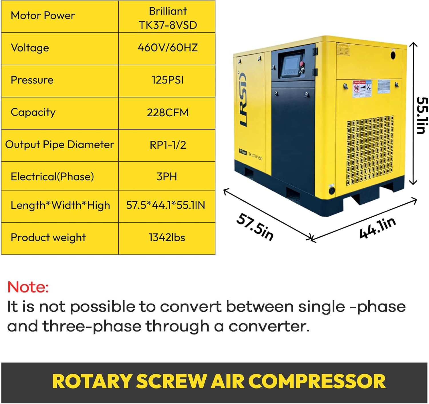 buy LRSD 50HP screw compressor,LRSD 50HP compressor worth buying,50HP industrial screw compressor pros cons,best 50HP rotary screw air compressor,LRSD TK37-8-460V VSD honest,should I buy a 50HP screw compressor unboxing and complete package contents