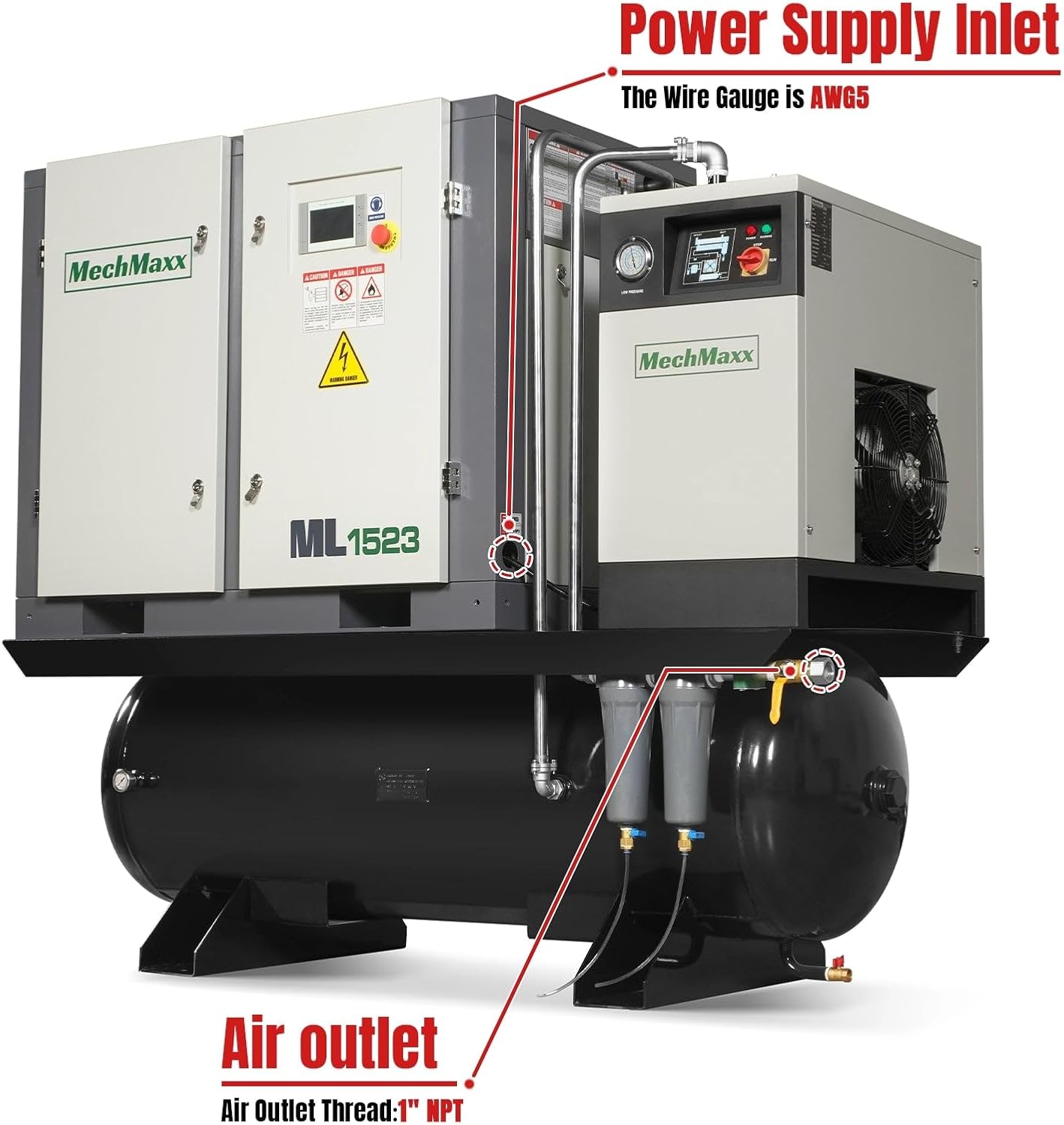 buy MechMaxx 15HP rotary screw air compressor,MechMaxx 15HP air compressor pros cons,MechMaxx ML1523 worth buying,best rotary screw air compressor for industrial use,MechMaxx air compressor vs Ingersoll Rand,should I buy MechMaxx rotary screw compressor unboxing and complete package contents