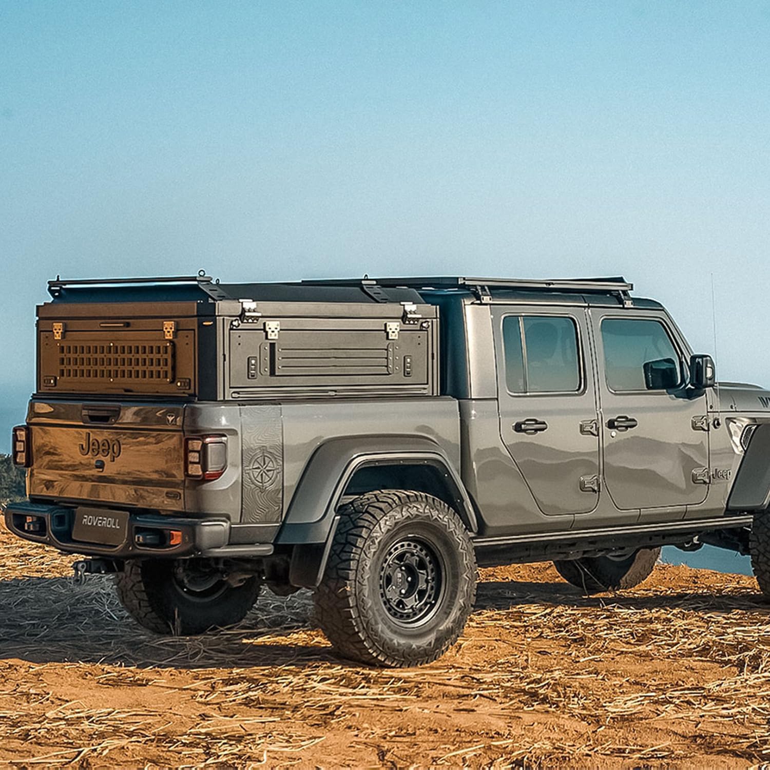 buy ROVEROLL hardshell camper shell cap,should I buy ROVEROLL camper shell,ROVEROLL hardshell vs traditional cap,best truck camper for Jeep Gladiator,ROVEROLL camper shell pros and cons,Jeep Gladiator rooftop tent cap worth it unboxing and complete package contents