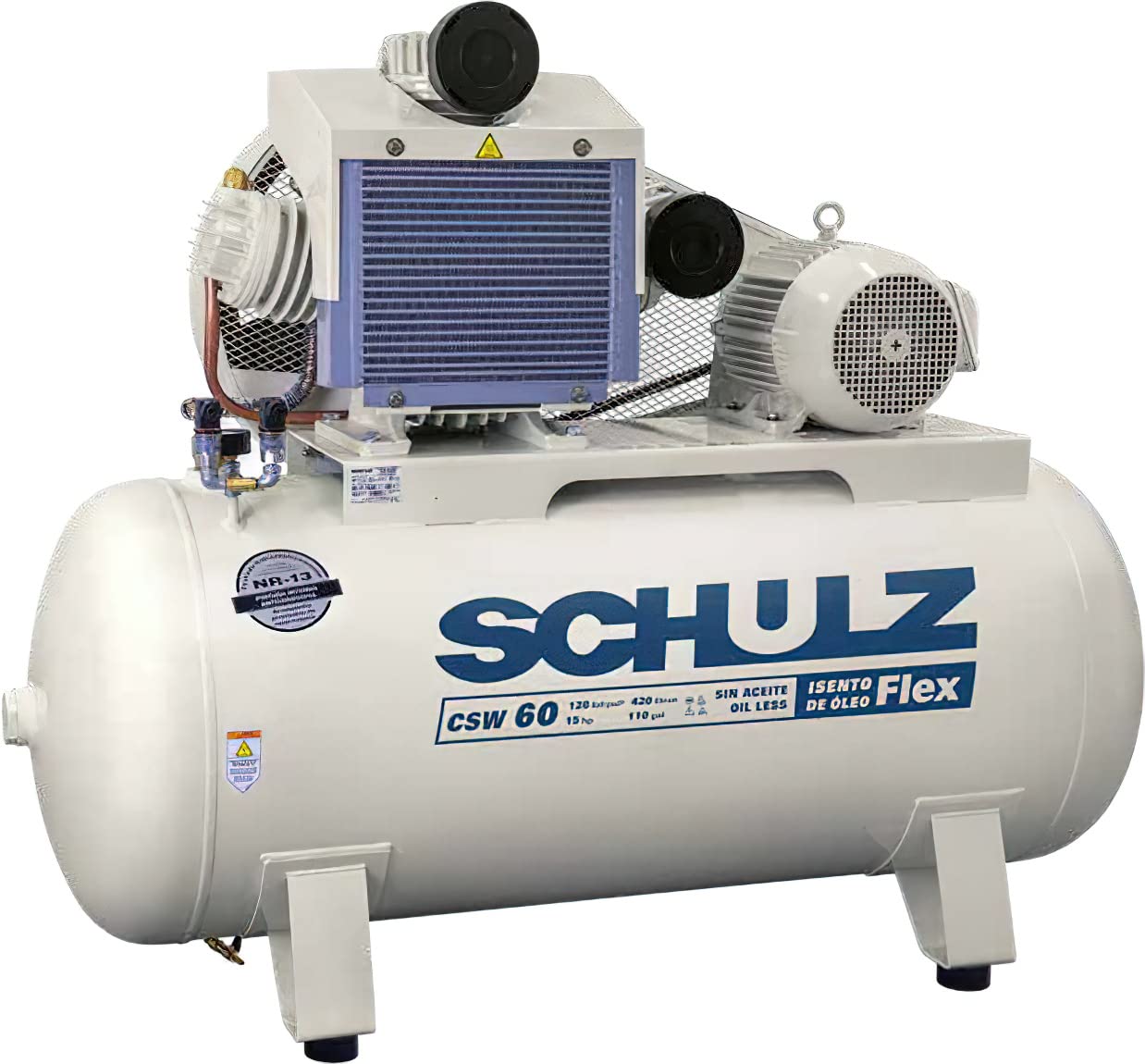 buy Schulz 15 HP oil-less air compressor,best 15 HP oil-less compressor for dental offices,Schulz 15120HW60-3 oil-less compressor pros cons,120 gallon oil-less air compressor worth buying,Schulz vs Ingersoll Rand oil-less air compressor,should I buy an oil-less air compressor - detailed features and technical specifications