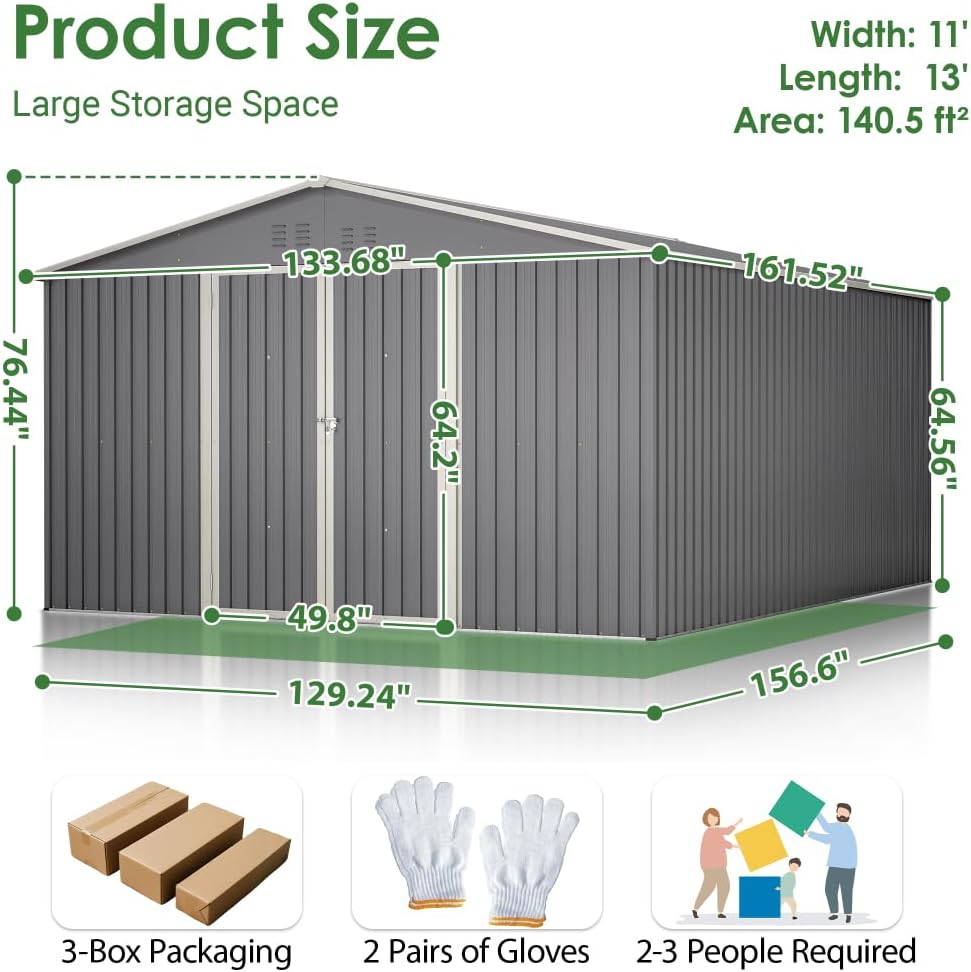 buy Secsofier 11x13 metal shed,Secsofier shed worth buying,best 11x13 outdoor storage shed,Secsofier metal shed pros cons,11x13 metal shed vs alternatives,should I buy a Secsofier shed unboxing and complete package contents