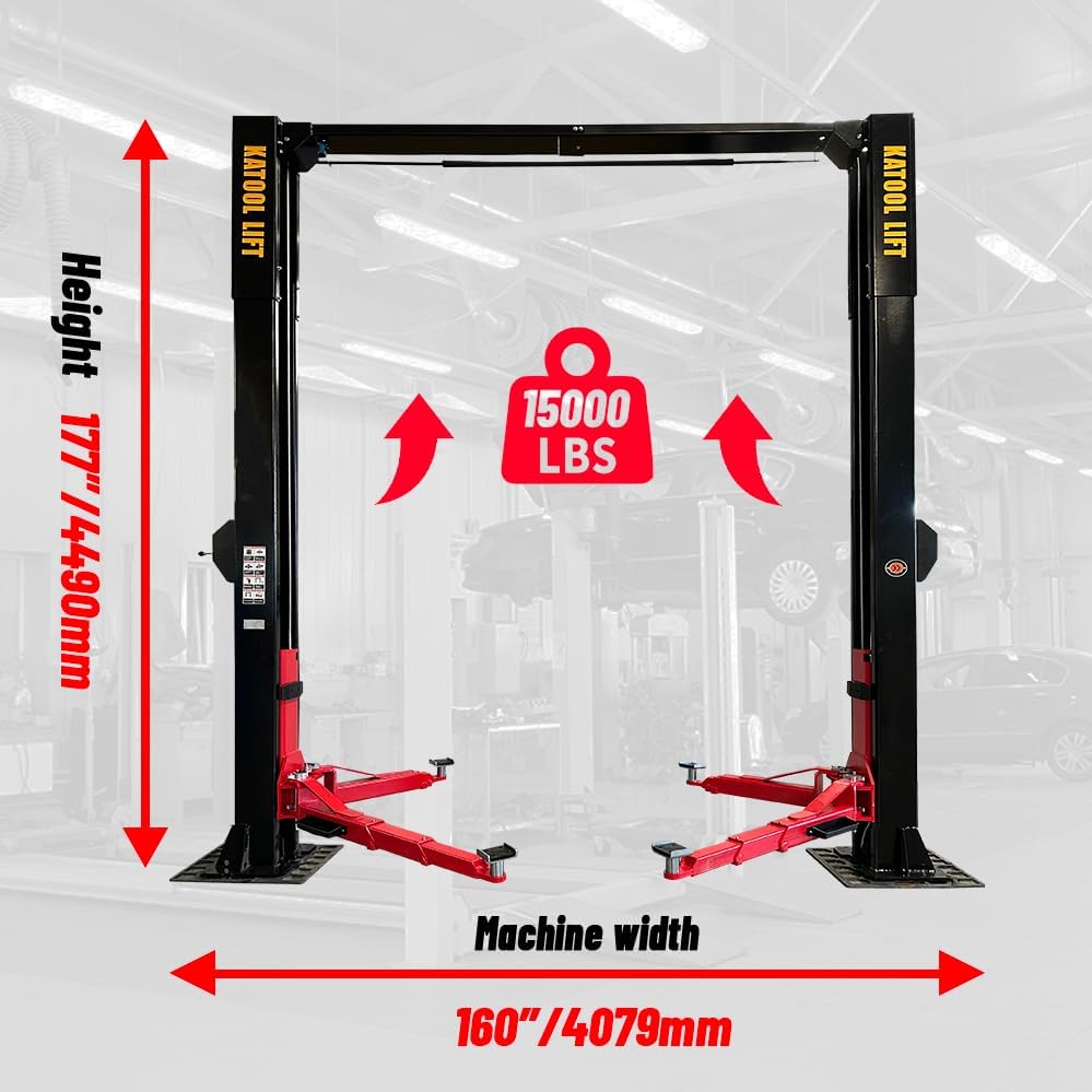 buy autokato 15000lb 2 post lift,should i buy autokato 15000lb lift,autokato 15000lb lift pros cons,best 15000lb 2 post lift for garage,autokato kt-m150d worth buying,15000lb clearfloor lift vs alternatives unboxing and complete package contents