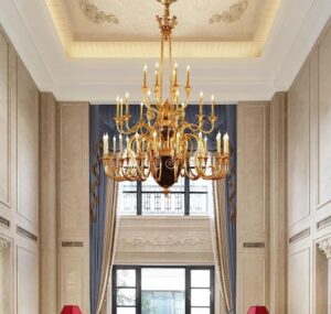 Image 1 of buy french mid century copper chandelier