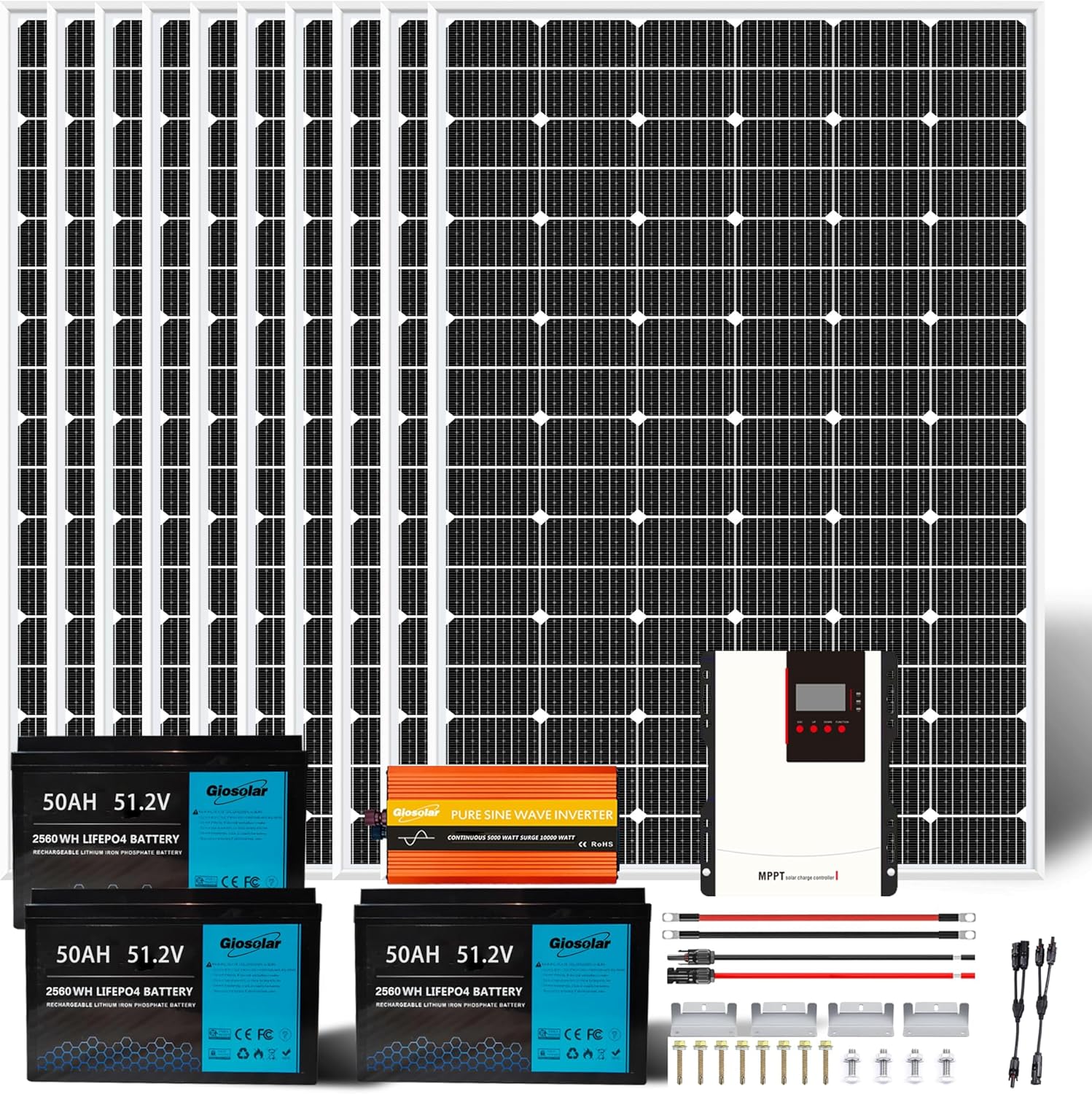 buy giosolar 3500w solar panel kit,should i buy a 3500w solar panel kit,giosolar 3500w kit vs competitors,complete off grid solar kit pros cons,best 3500w solar panel for shed,3500w lithium solar kit worth buying - detailed features and technical specifications